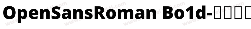 OpenSansRoman Bo1d字体转换
